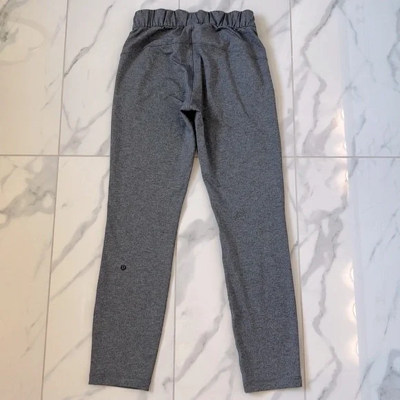 Lululemon On The Fly Pant *28" Heathered Black Lounge Jogger Pants Women’s 4 - Picture 6 of 14